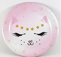 Тарілочки святкові "Кішечка", 10 штук