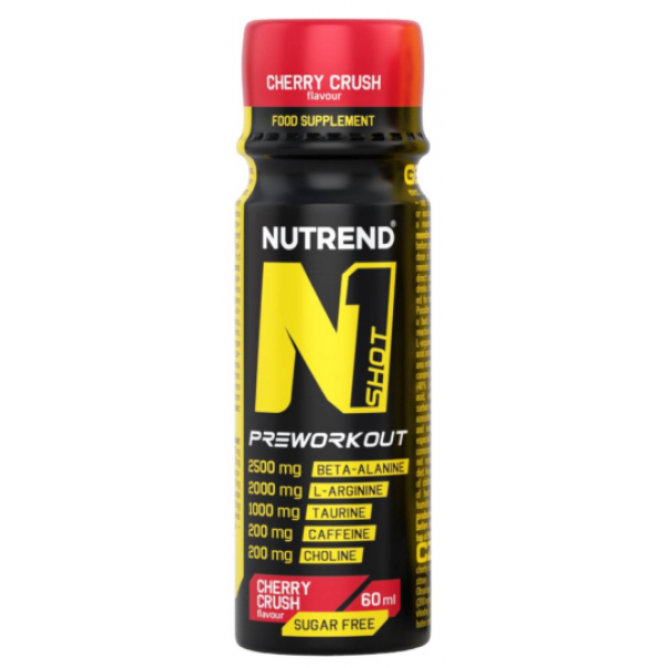 Передтренувальний комплекс Nutrend N1 Shot 60 ml Cherry Crush