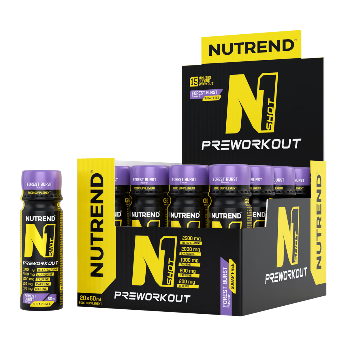Передтренувальний комплекс Nutrend N1 Shot 60 ml Forest Burst