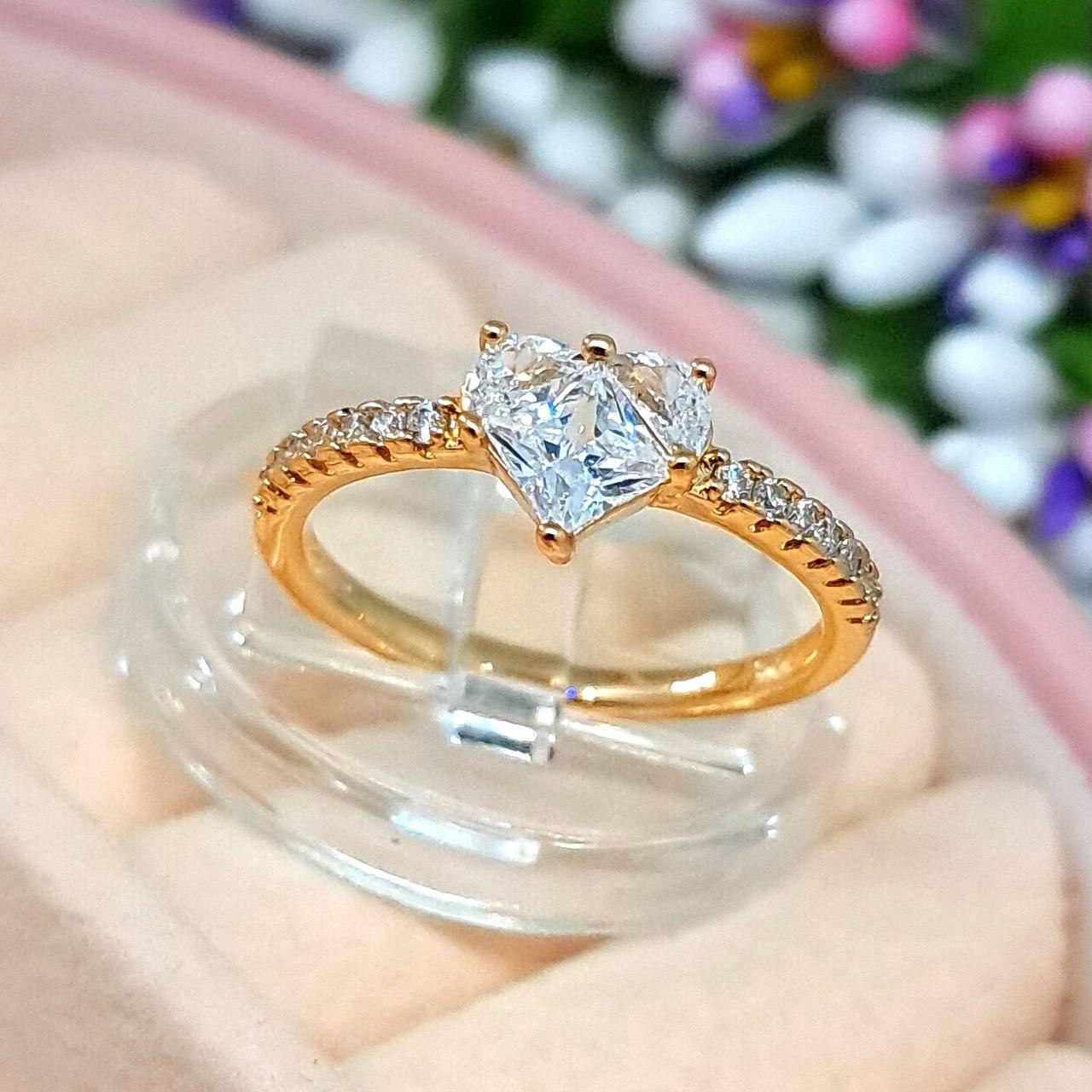 Жіноча каблучка Серце, медичний сплав Xuping, код: 3579