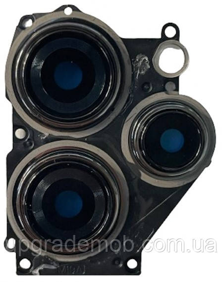 Скло камери Xiaomi Redmi 12 з рамкою чорного кольору, фото 1