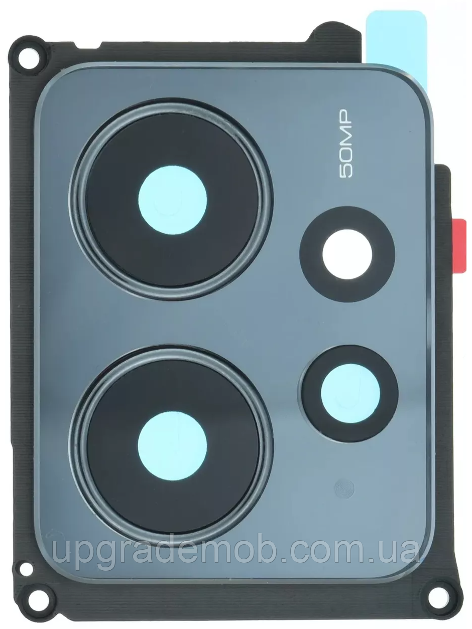 Скло камери Xiaomi Redmi Note 12 4G з рамкою чорного кольору, фото 1