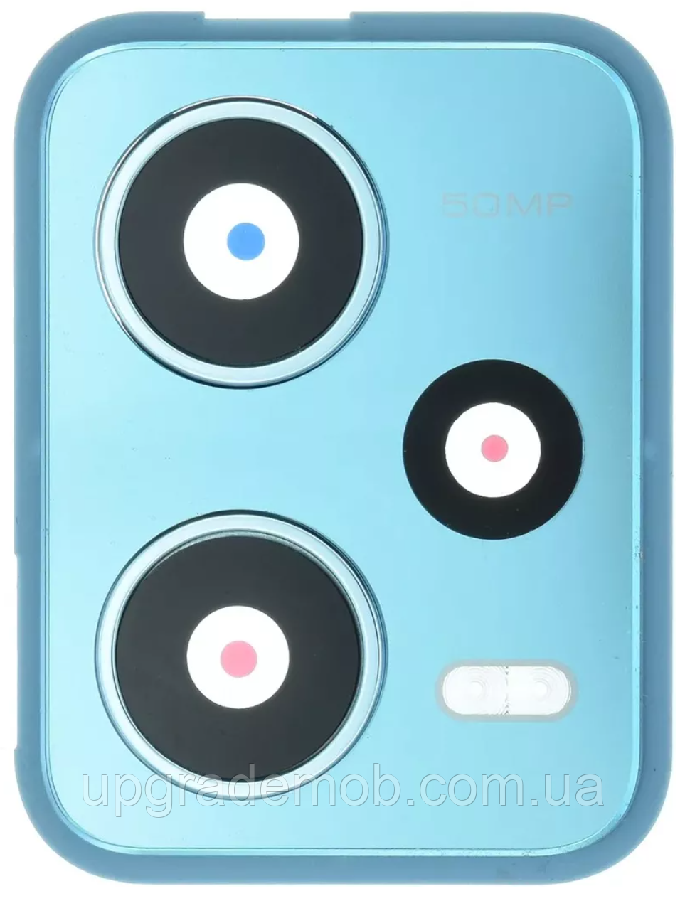 Скло камери Xiaomi Redmi Note 12 Pro 5G з рамкою синього кольору, фото 1