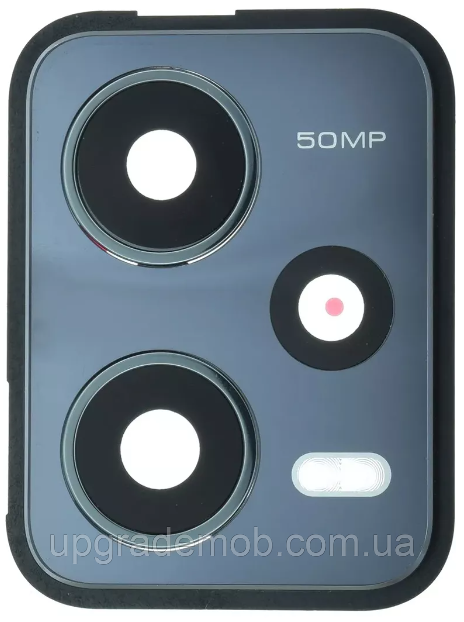 Скло камери Xiaomi Redmi Note 12 Pro 5G з рамкою чорного кольору, фото 1