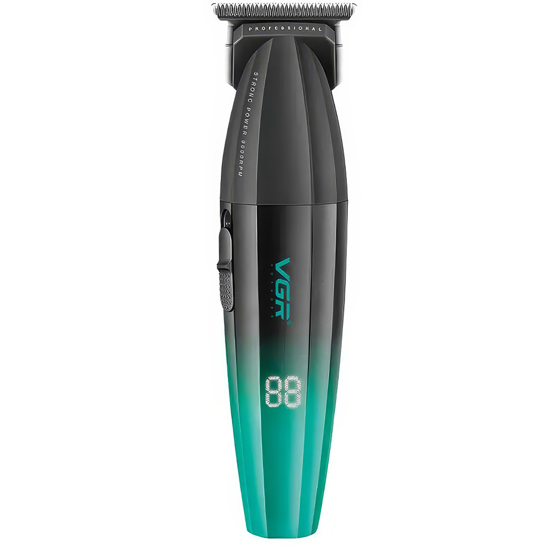 Акумуляторна машинка для стрижки волосся VGR V-906 Машинка з дисплеєм та різними насадками, фото 1