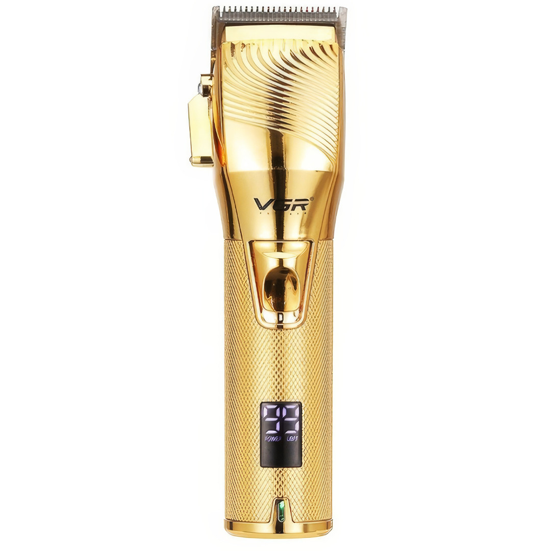 Акумуляторна машинка для стрижки волосся VGR V-280 Машинка з дисплеєм та різними насадками, фото 1