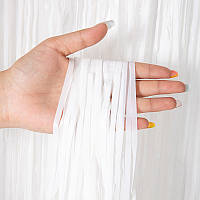 Штора для фотозони фольгована 100х200 см Пастель біла