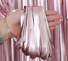 Штора для фотозони фольгована 100х200 см Сатин пудрова