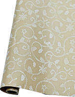 Подарунковий папір 70см х8м "Заметіль на крафті"