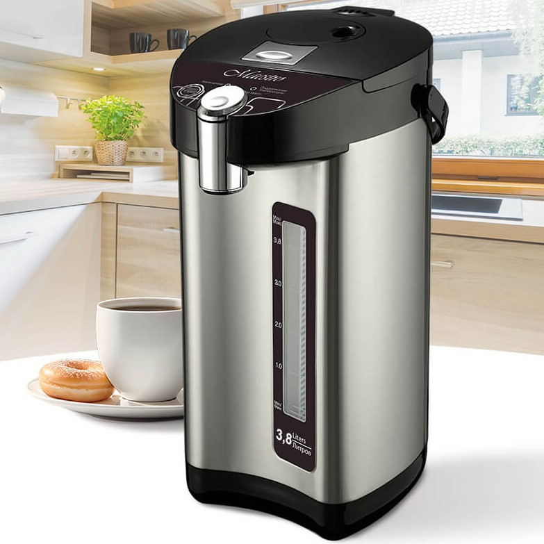 Термопот Maestro MR-081, 4.5 л, 750 Вт, нержавіюча сталь, 3 способи подачі води, підтримання температури, фото 1