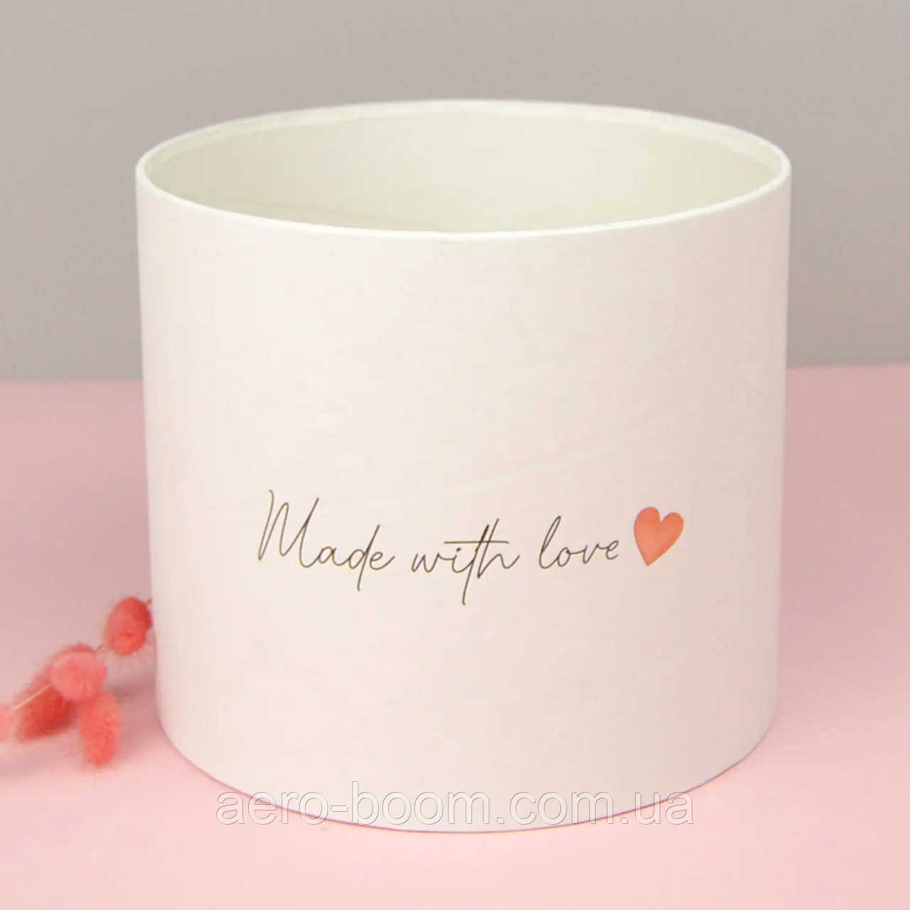 Шляпна коробка "Made with love" 20 см
