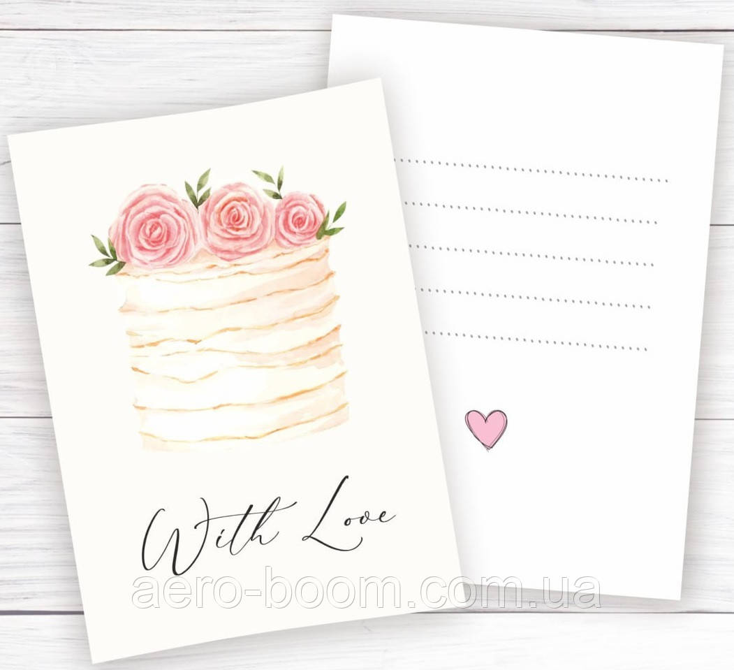 Міні листівки "With Love" 10 шт