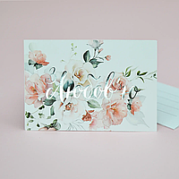 Міні листівки з тисненням "З любов'ю: квіти", 10 шт