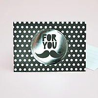 Міні листівки з тисненням "For you: вуса", 10 шт