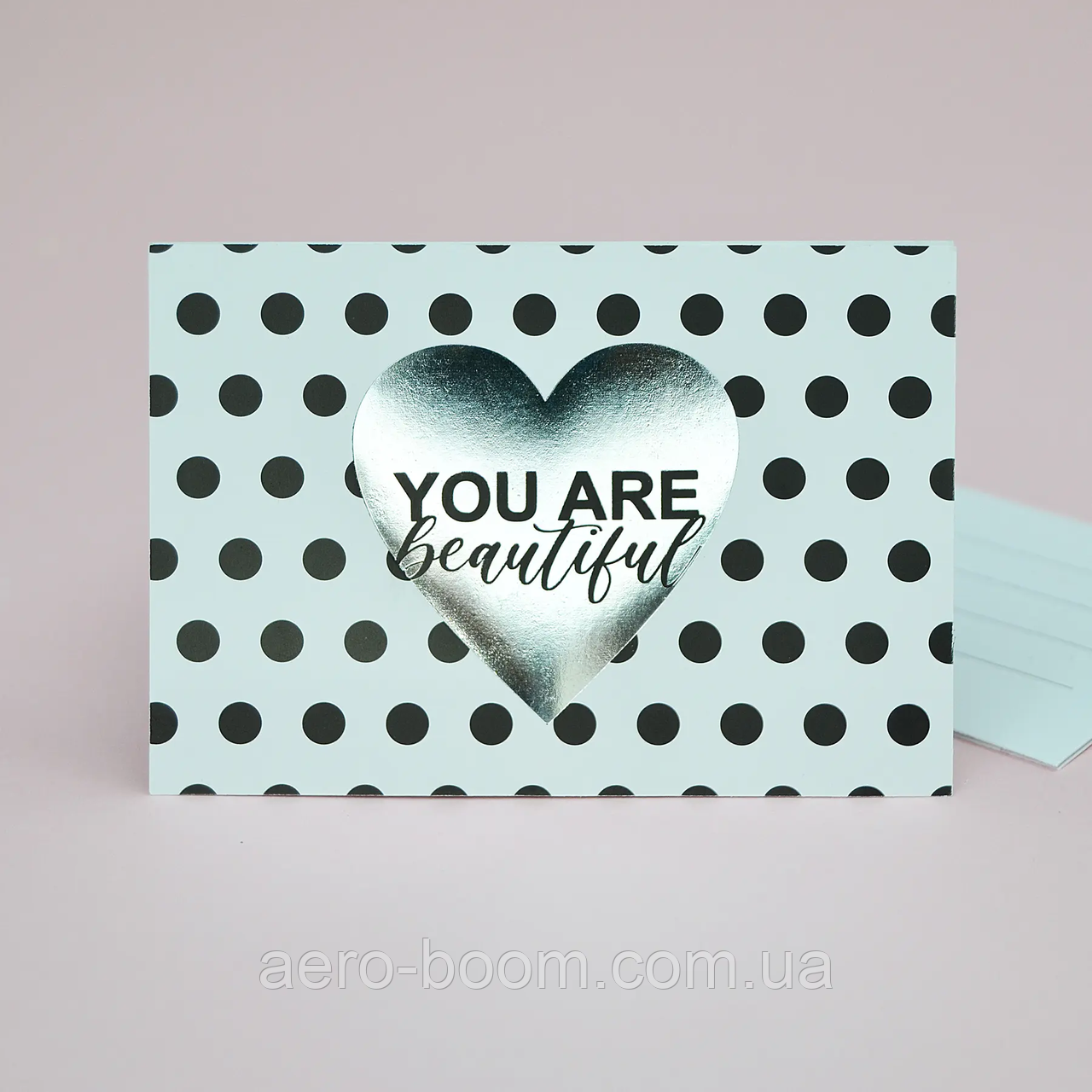 Міні листівки з тисненням "You are beautiful", 10 шт