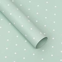 Плівка (калька) матова в рулоні "Горох дрібний на фісташковому", (58 см х 58 см) 5 листів