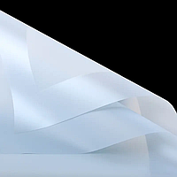 Плівка (калька) матова в рулоні "Ніжно-блакитна з каймою 03", (58 см х 58 см) 5 листів