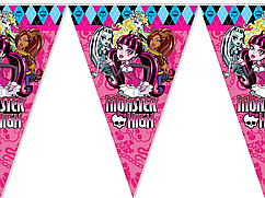 Гірлянда паперова прапорці "Monster High"