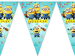 Гірлянда паперова прапорці "Міньйони"