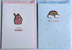 Листівки з конвертом для грошей "Об'ємна вставка", 2 шт.