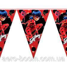 Гірлянда паперова прапорці "Леді Баг", фото 1