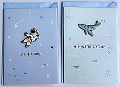 Листівки з конвертом для грошей "Об'ємна вставка", 2 шт.