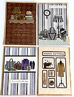 Листівки з конвертом для грошей "Для чоловіків", 4 шт.