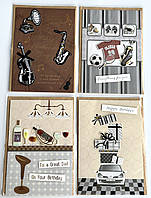 Листівки з конвертом для грошей "Для чоловіків New", 4 шт.