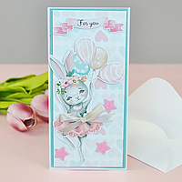 Конверт для грошей "For you" зайчик