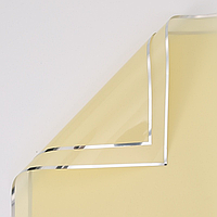 Плівка (калька) матова в листах "Блідо-жовта з срібною каймою 03", (58 см х 58 см) 5 листів