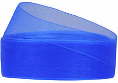 Стрічка органза 2,5 см ( 43 МЕТРИ ) Синя