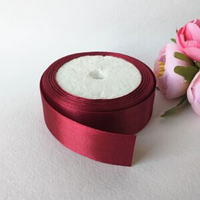 Стрічка атласна 4 см ( 33 МЕТРИ ) Бордова