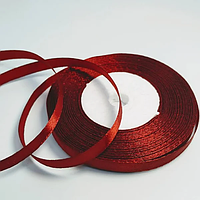 Стрічка атласна 1 см ( 33 МЕТРИ ) Темно-червона