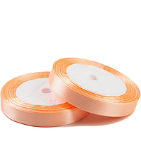 Стрічка атласна 1 см ( 33 МЕТРИ ) Персикова