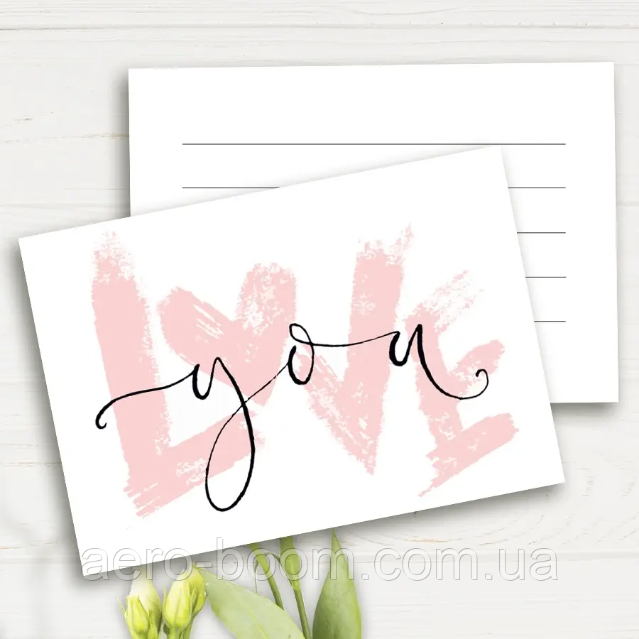 Міні листівки "Love you", 10 шт, фото 1