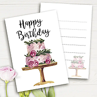 Міні листівки "Happy Birthday", 10 шт