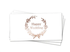 Конверт для грошей Happy Wedding" (рожеве золото)