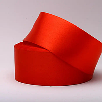 Стрічка атласна 4 см ( 33 МЕТРИ ) Червона