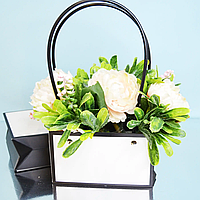 Сумка флористична 10см х 16 см "Чорно-біла"