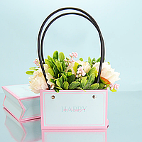 Сумка флористична 10см х 16 см "Be happy"