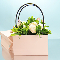 Сумка флористична 12 см х 22 см "Персик"