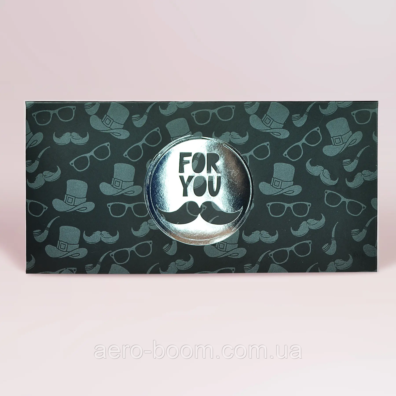 Конверт для грошей "For you: вуса" срібло