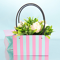 Сумка флористична 12 см х 22 см "Bubble Gum"