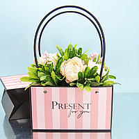 Сумка флористична 12 см х 22 см "Present for you"