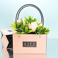 Сумка флористична 12 см х 22 см "Life is beautiful"