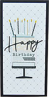 Конверт для грошей "Happy Birthday" торт на підставці