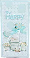 Конверт для грошей "Be Happy" зайчик