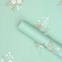 Плівка (калька) в листах "Квіточки на зеленому" (58 см х 58 см) 5 листів