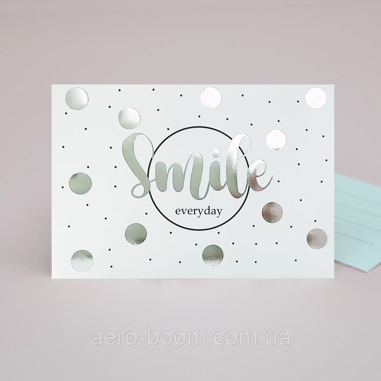 Міні листівки з тисненням "Smile everyday" 10 шт