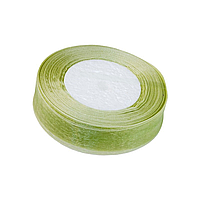 Стрічка органза 2,5 см (43 МЕТРИ) Оливкова